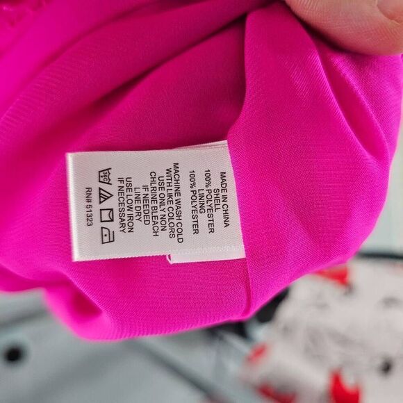 CeCe Dotted Textured Tank Magenta Pink L - Picture 4 of 5